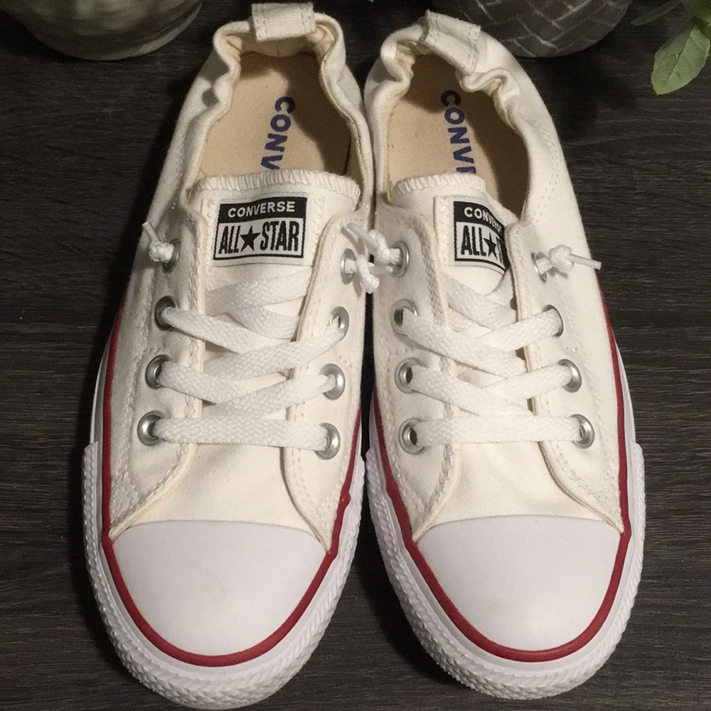 Brand New White Shoreline Converse